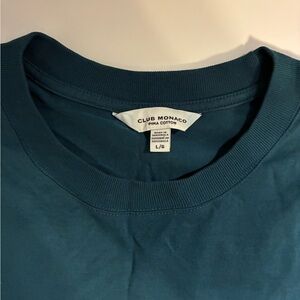Club Monaco Deep Teal Crew Neck Top